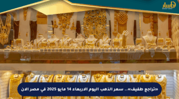 «تراجع طفيف».. سعر الذهب اليوم الأربعاء 14 مايو 2025 في مصر الآن